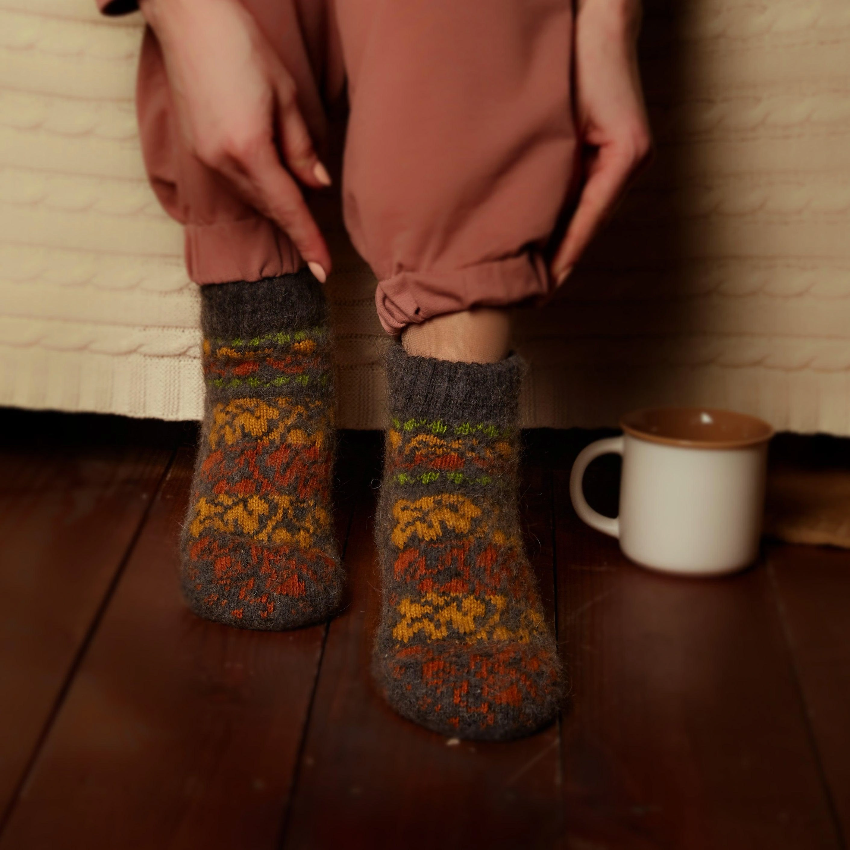 Cozy Fall Goat Wool Socks for Women